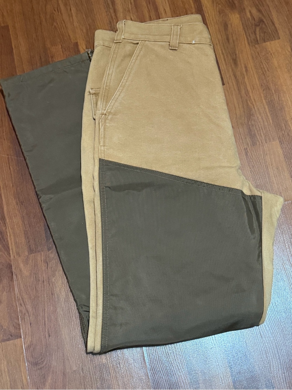 Men's Walls Hunting/BrushTwo-Tone Pants - Brown/Olive Heavy Duty